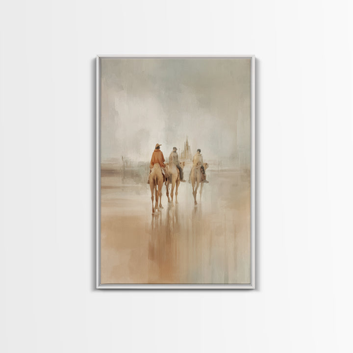 Nativity Road – Framed Canvas Print – Christian Christmas Art – Christian Wall Art – Christian Art Canvas – Jesus Painting – Christmas Art