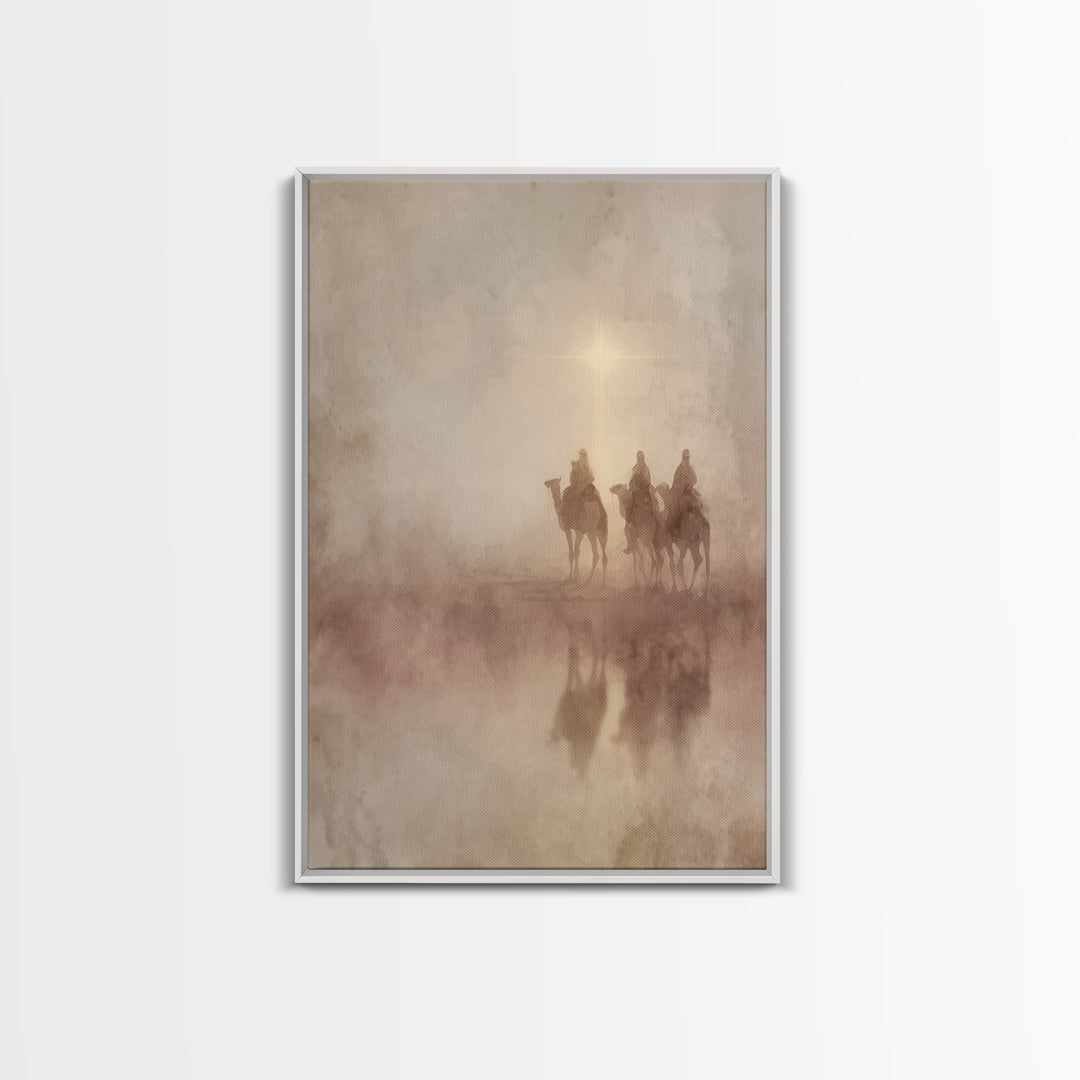 The Guiding Star – Framed Canvas Print – Christian Wall Art – Christian Art Canvas – Christmas Art – Christian Christmas Art – Christian De