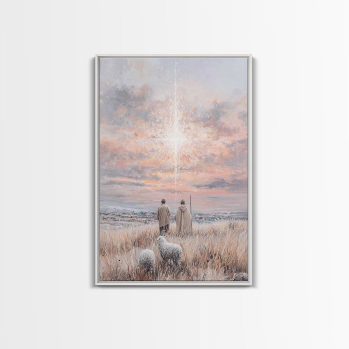 Holy Desert Path – Framed Canvas Print – Christian Art – Christmas Art – Christian Wall Art – Christian Art Canvas – Christian Christmas Ar
