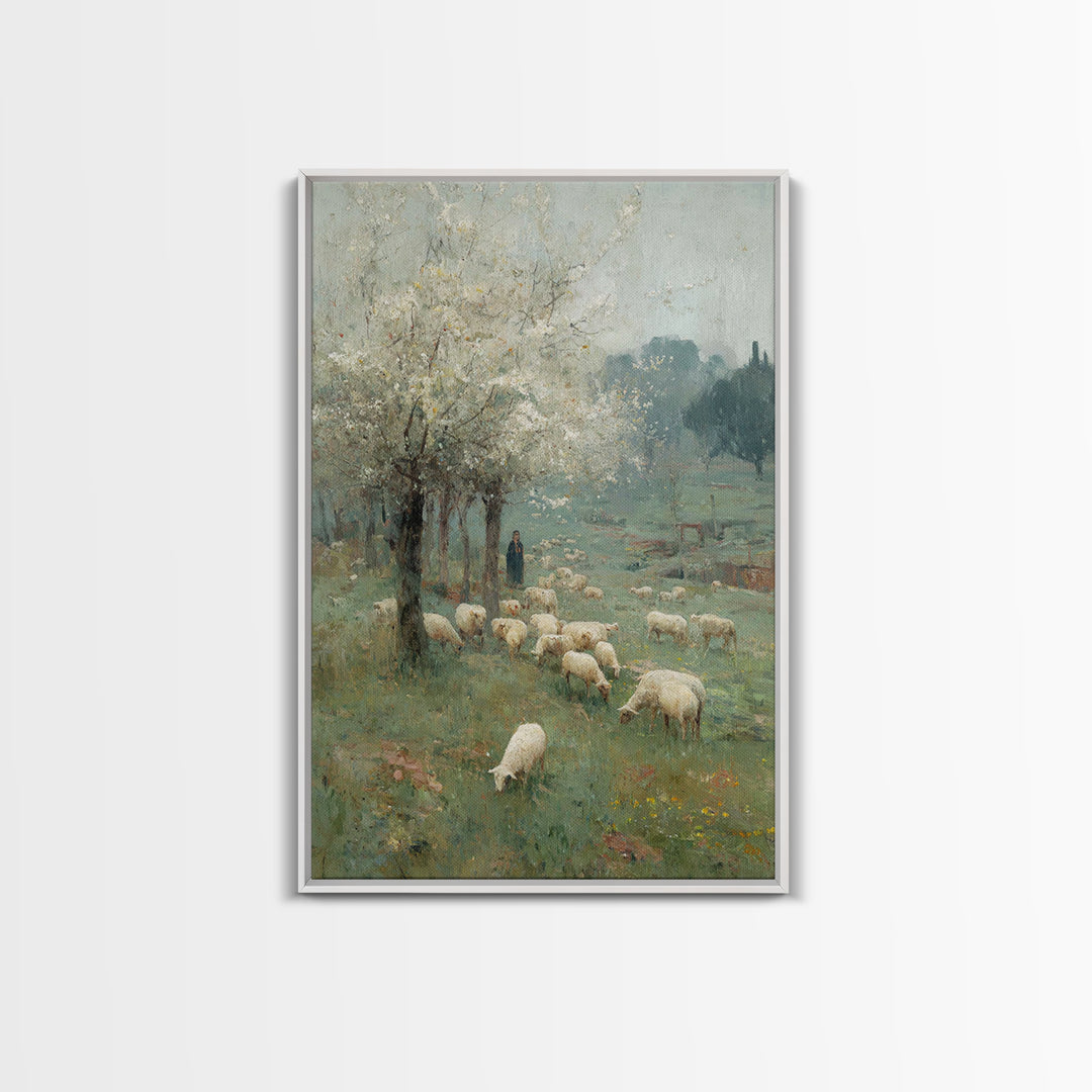 Grace In Bloom | Framed Canvas Print | Christian Art Canvas | Christian Wall Art | Jesus Painting | Christian Christmas Art