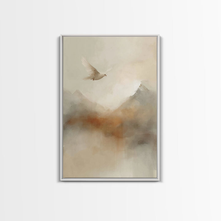 Peaceful Ascent – Framed Canvas Print – Christian Wall Art – Christian Art Canvas – Minimalist Christian Art – Christian Gift – Jesus Art