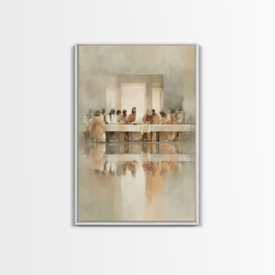 Radiant Communion, Framed Canvas Print, Christian Art Canvas, Christian Wall Art, Jesus Painting, Christian Decorations, Modern Christian A