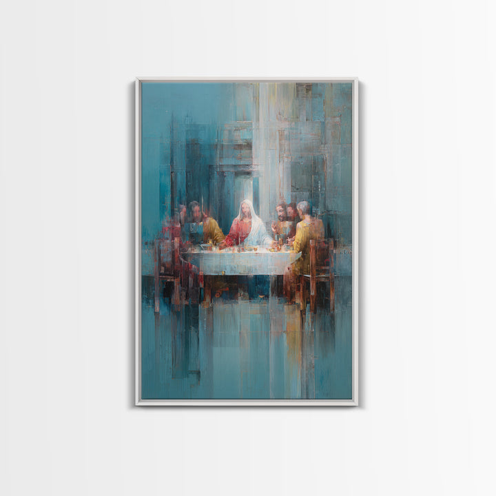 Holy Table Moment – Framed Canvas Print – Christian Art Canvas – Christian Wall Art – Vintage Christian Art – Jesus Painting – Christian Gi