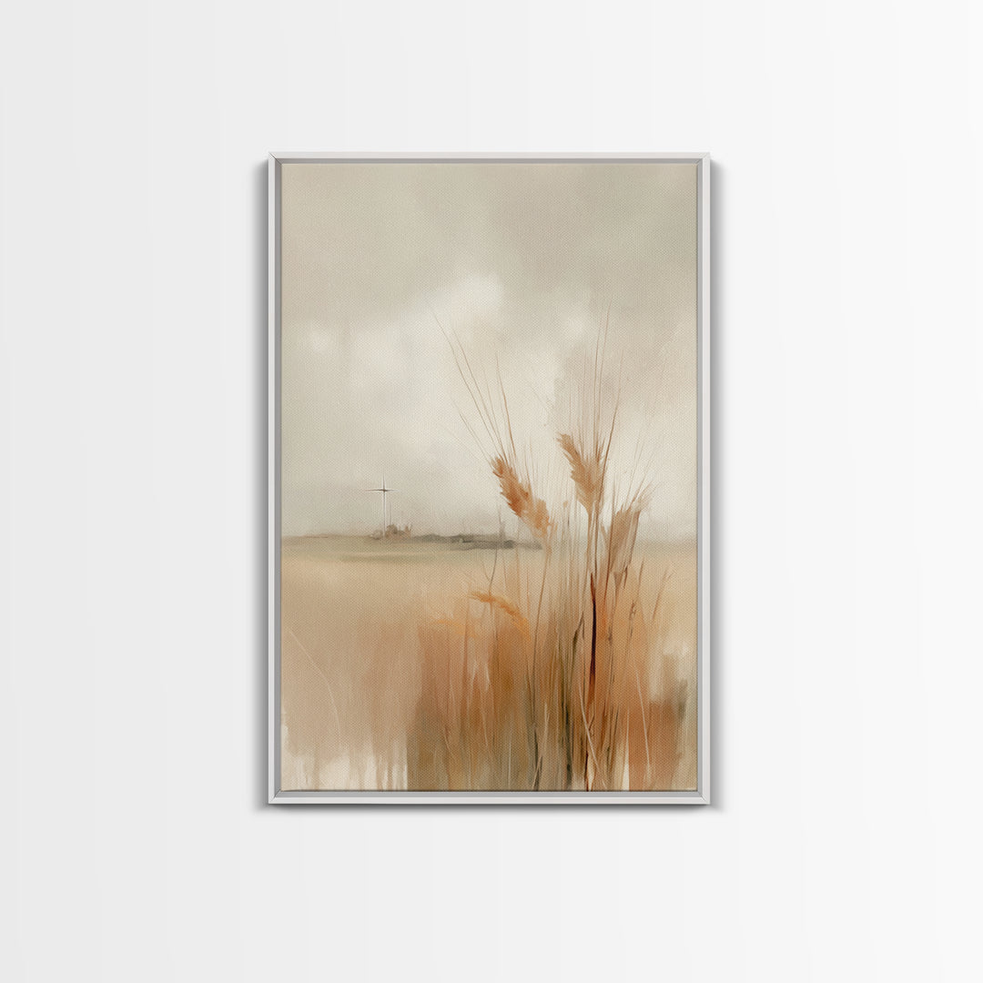 Field Of Promise – Framed Canvas Print – Christian Wall Art – Christian Art Canvas – Minimalist Christian Art – Christian Gift – Christian