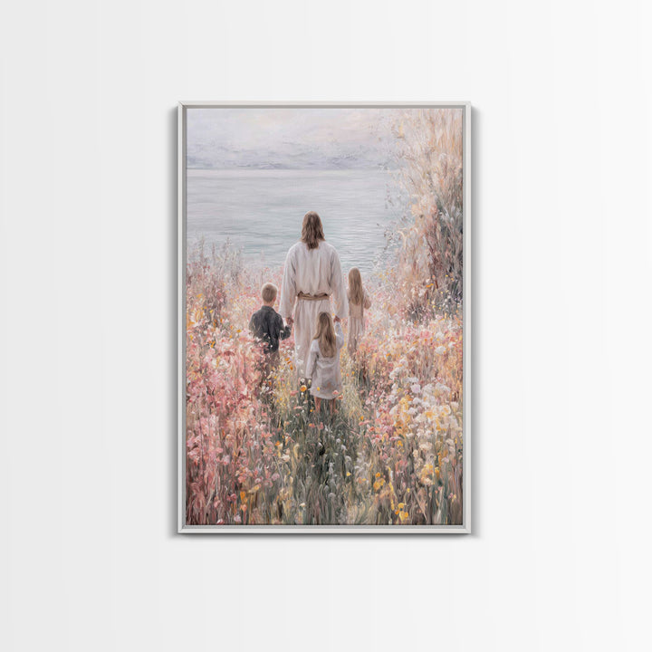 Garden Of Blessing – Framed Canvas Print – Christian Art Canvas – Christian Wall Art – Christian Gift – Christian Painting – Modern Christi