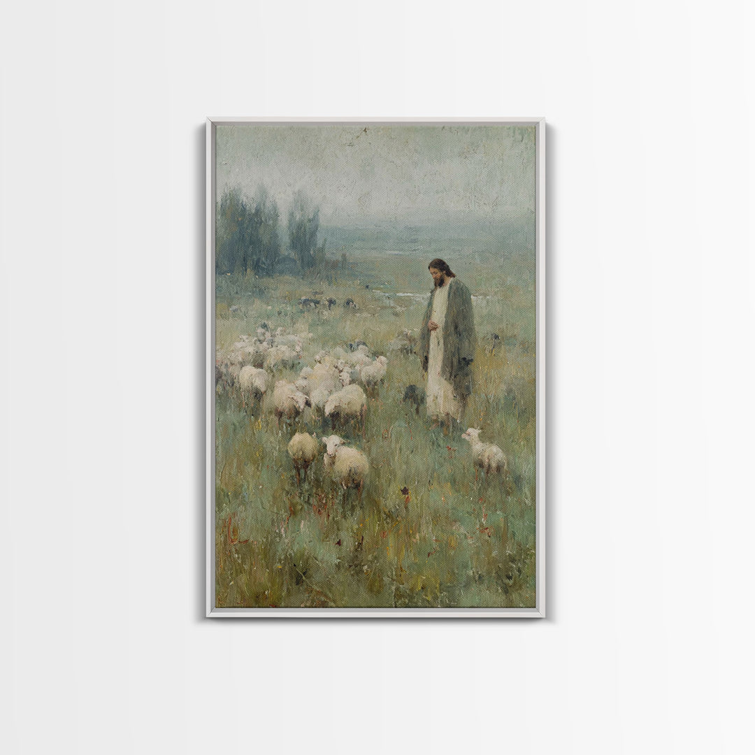 Harbor Of Blessings – Framed Canvas Print – Christian Wall Art – Christian Art Print – Jesus Painting – Christmas Art – Christian Gift – Mo