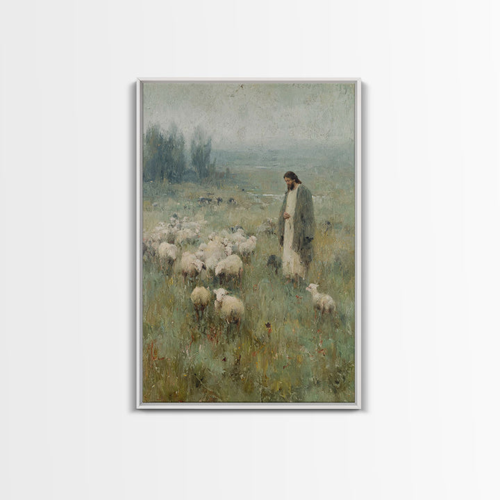 Harbor Of Blessings – Framed Canvas Print – Christian Wall Art – Christian Art Print – Jesus Painting – Christmas Art – Christian Gift – Mo