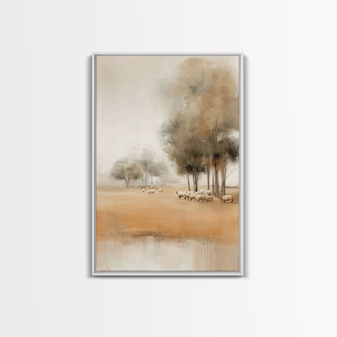 Quiet Meadow Grace – Framed Canvas Print – Christian Art Canvas – Christian Wall Art – Christian Painting – Subtle Christian Art – Christia