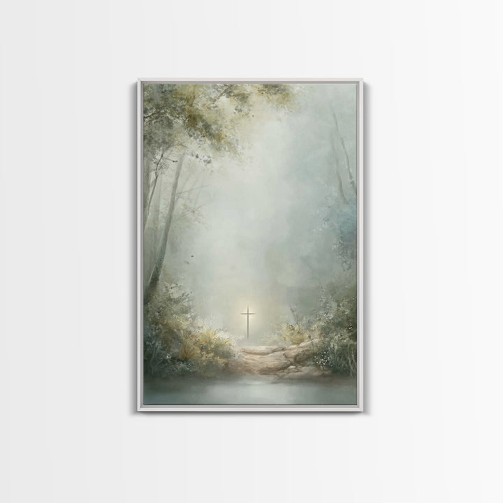 Pathway Of Hope – Framed Canvas Print – Christian Art Canvas – Christian Painting – Christian Wall Art – Subtle Christian Art – Christian G