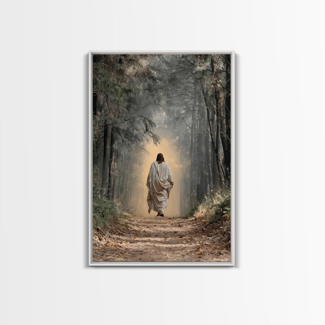 Sacred Journey – Framed Canvas Print – Jesus Painting – Christian Art Canvas – Christian Wall Art – Moody Christian Art – Large Christian P