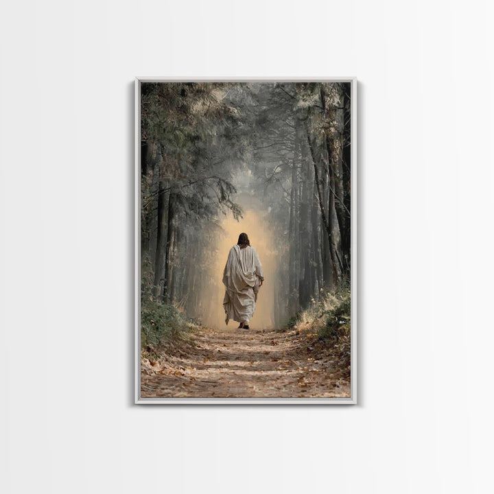 Sacred Journey – Framed Canvas Print – Jesus Painting – Christian Art Canvas – Christian Wall Art – Moody Christian Art – Large Christian P