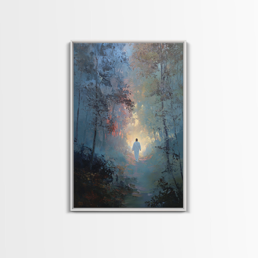 Walk Of Mercy – Framed Canvas Print – Christian Wall Art – Jesus Painting – Christian Art Canvas – Modern Christian Art – Christian Paintin
