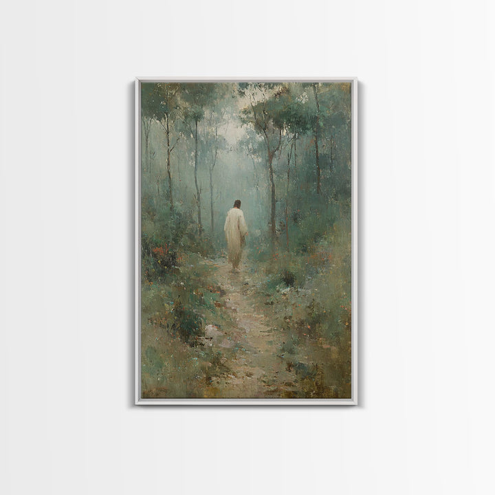 Autumn Reverence – Framed Canvas Print – Christian Art Canvas – Christian Wall Art – Jesus Painting – Unique Christian Art – Large Christia