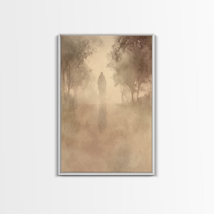 Quiet Redemption – Framed Canvas Print – Christian Wall Art – Jesus Painting – Christian Art Canvas – Vintage Christian Art – Subtle Christ