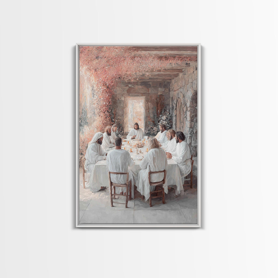 Supper Of Grace – Framed Canvas Print – Christian Wall Art – Christian Art Canvas – Jesus Painting – Christian Christmas Art – Christian De