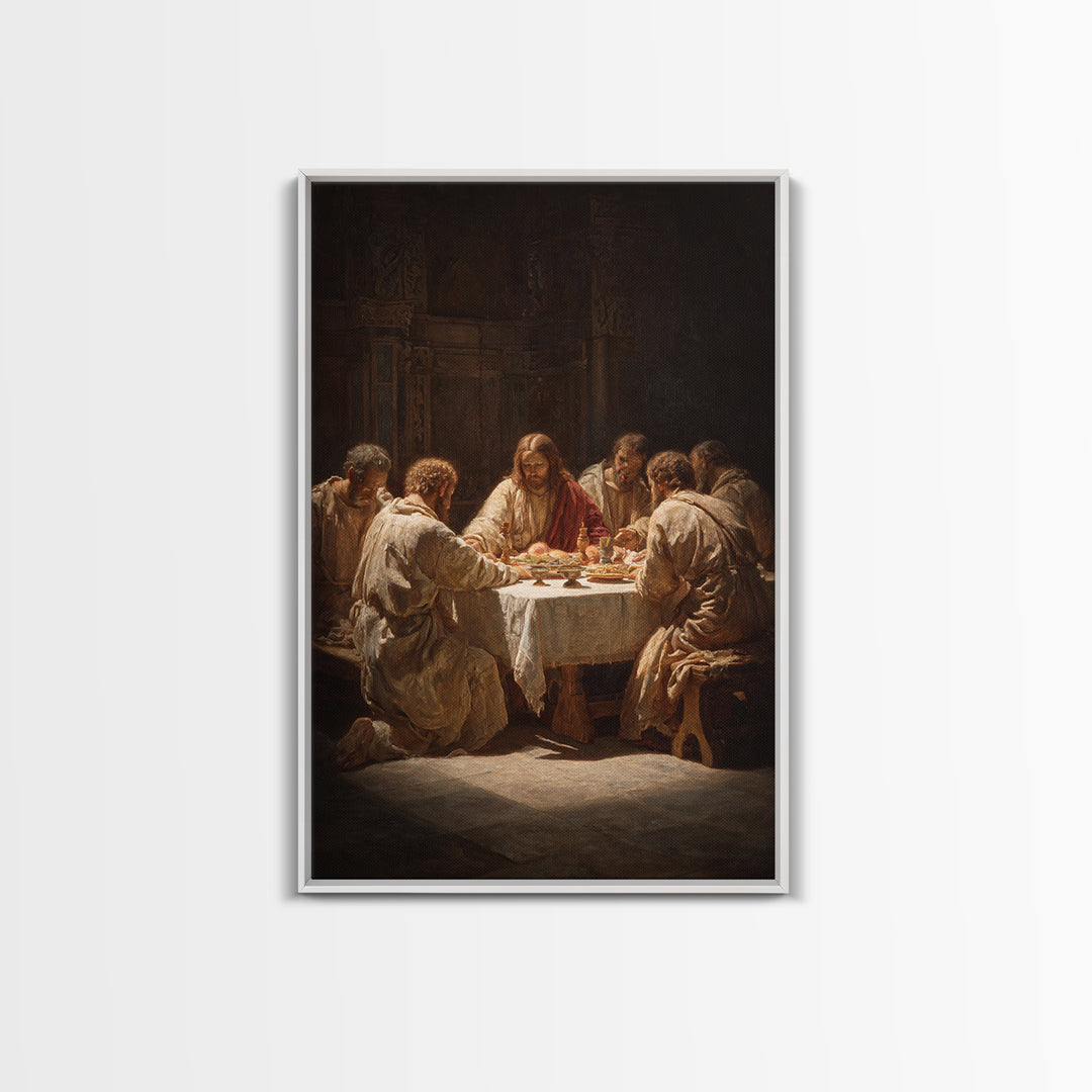 Bread Of Mercy – Framed Canvas Print – Christian Art Canvas – Vintage Jesus Painting – Christian Wall Art – Christian Art Print – Moody Chr