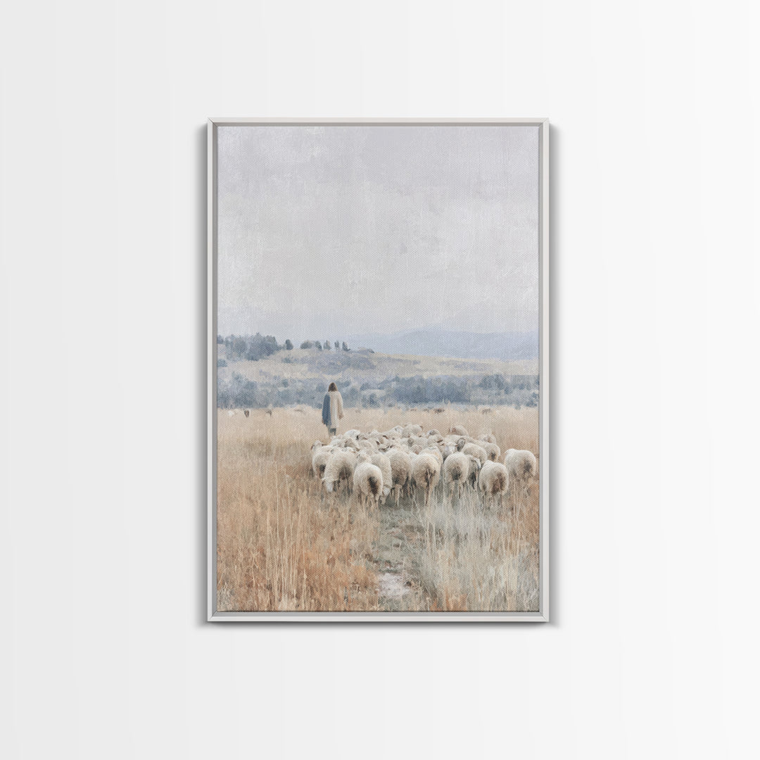 Field Of Promise – Framed Canvas Print – Christian Wall Art – Christian Art Print – Jesus Painting – Subtle Christian Art – Christian Decor