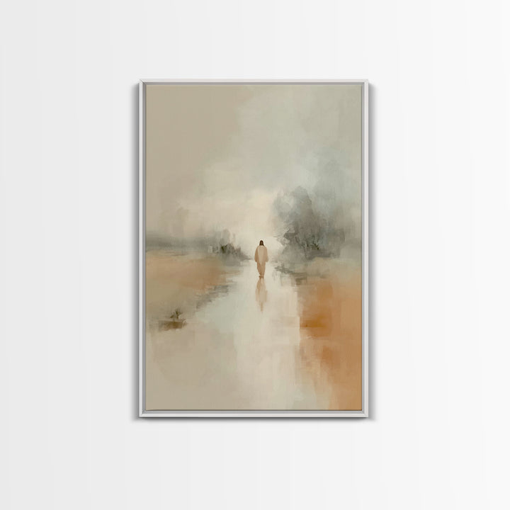 Sacred Stillness – Framed Canvas Print – Christian Art Canvas – Christian Painting – Subtle Christian Art – Modern Christian Art – Christma