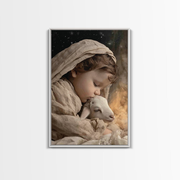 Starry Night Care – Framed Canvas Print – Christian Art Canvas – Christian Wall Art – Christmas Art – Christian Decor – Christian Art Print