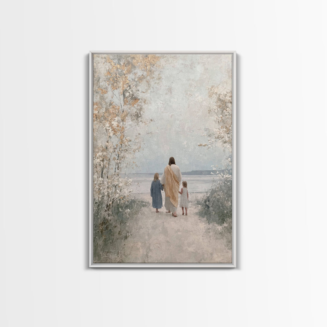Path Of Light – Framed Canvas Print – Christian Art Canvas – Jesus Painting – Christian Wall Art – Christian Christmas Art