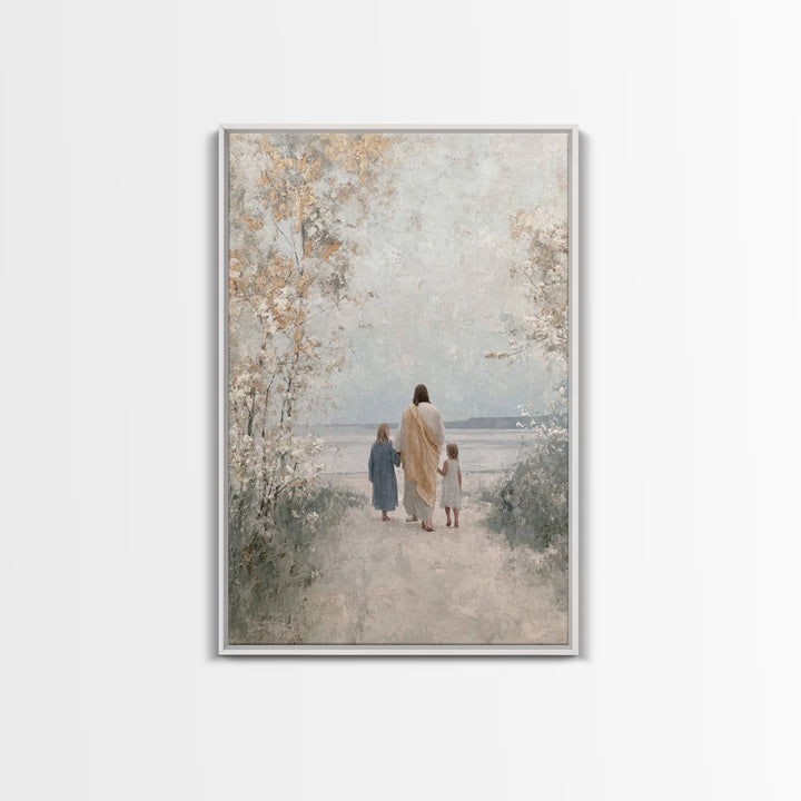 Path Of Light – Framed Canvas Print – Christian Art Canvas – Jesus Painting – Christian Wall Art – Christian Christmas Art