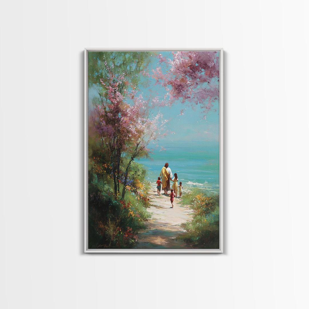 Garden Of Hope | Framed Canvas Print | Christian Art Canvas | Jesus Painting | Christian Wall Art | Christian Christmas