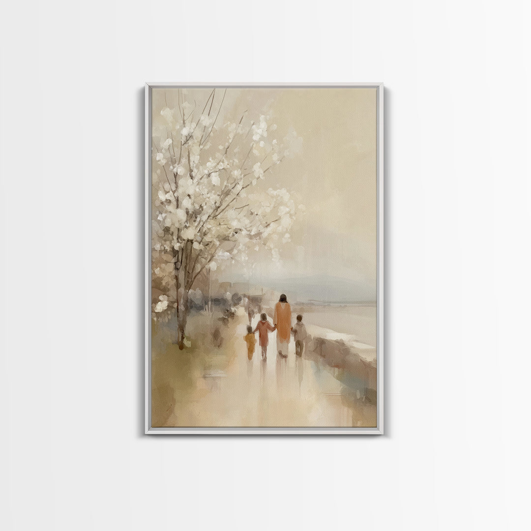 Blossoms Of Mercy – Framed Canvas Print – Christian Art Canvas – Christian Wall Art – Jesus Painting – Christmas Art