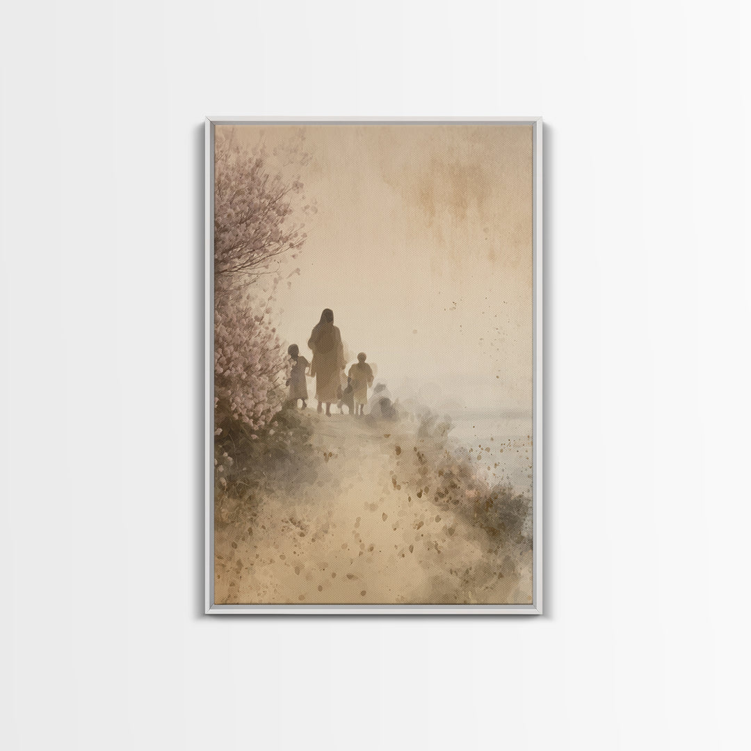 Eternal Walk | Framed Canvas Print | Jesus Painting | Christian Wall Art | Christian Art Canvas | Christian Gift Ideas
