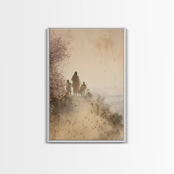 Eternal Walk | Framed Canvas Print | Jesus Painting | Christian Wall Art | Christian Art Canvas | Christian Gift Ideas