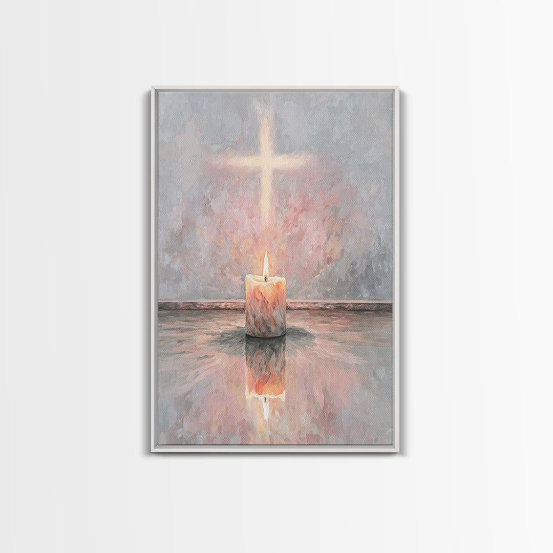 Light of Hope | Framed Canvas Print | Christian Wall Art | Christian Art Canvas | Modern Christian Art | Christian Gift | Christmas Art