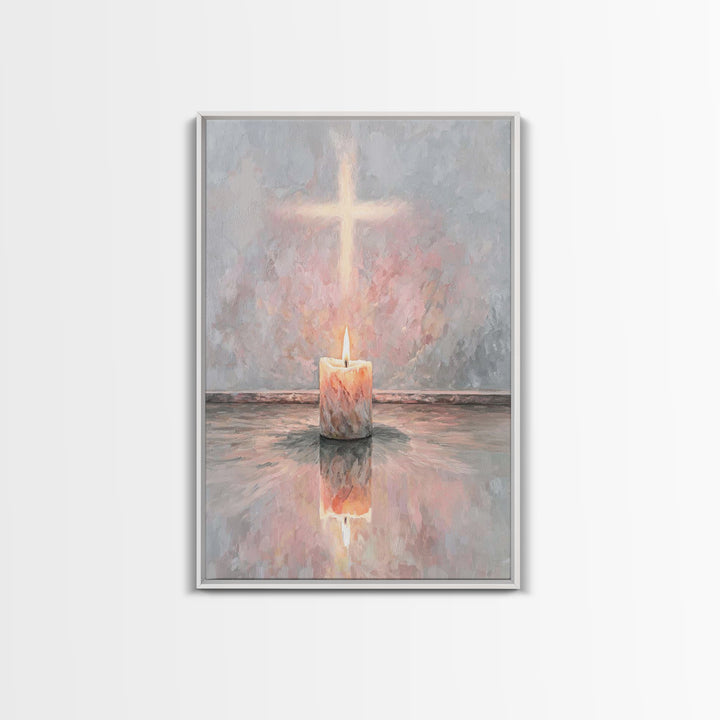 Light of Hope | Framed Canvas Print | Christian Wall Art | Christian Art Canvas | Modern Christian Art | Christian Gift | Christmas Art