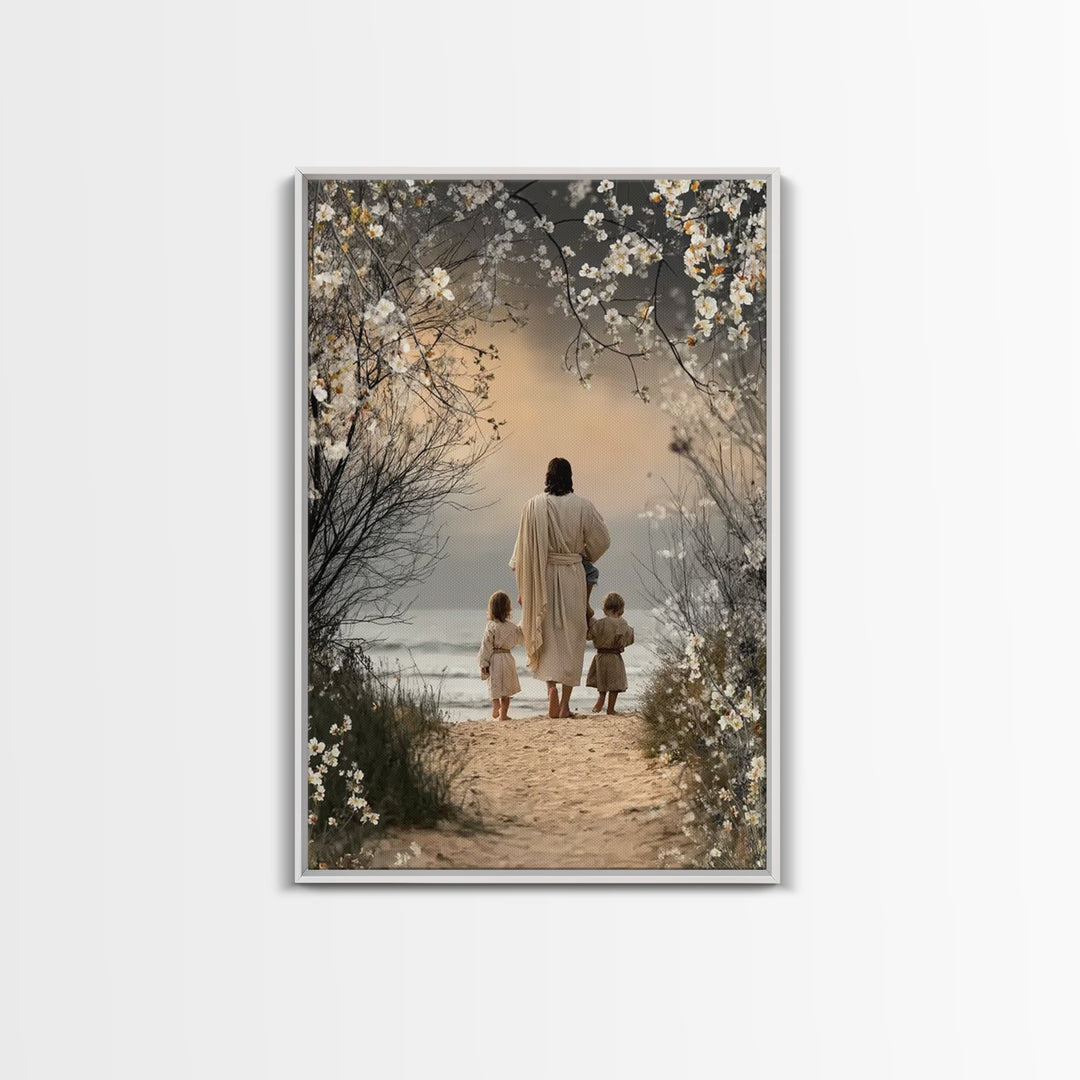 Golden Dawn – Framed Canvas Print – Christian Wall Art – Christian Art Canvas – Jesus Painting – Christian Christmas Art