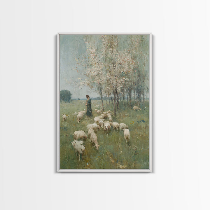 Mist Of Mercy | Framed Canvas Print | Christian Art Canvas | Jesus Painting | Christian Wall Art | Christian Gift | Moody Christian Art