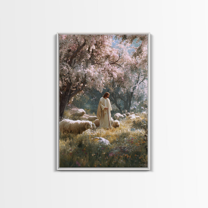 Fields Of Promise – Framed Canvas Print – Christian Art Canvas – Christian Wall Art – Jesus Painting – Christian Gift Ideas – Christian Art