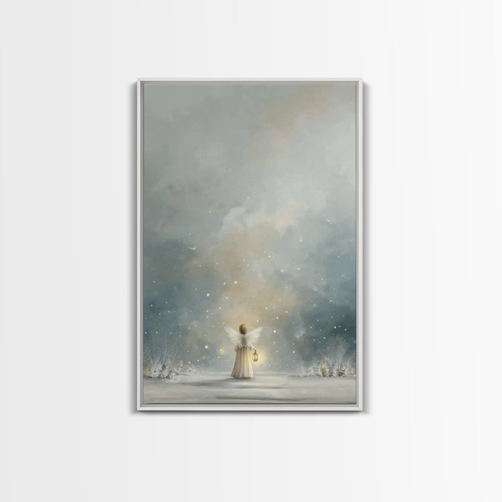 Midwinter Halo – Framed Canvas Print – Christian Christmas Art – Christian Art Canvas – Subtle Christian Art – Christian Wall Art – Christm
