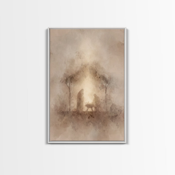 Bethlehem Light – Framed Canvas Print – Christian Christmas Art – Christian Art Canvas – Vintage Christian Art – Christmas Wall Art – Chris