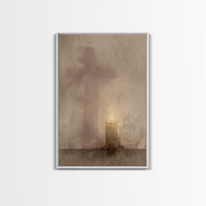Light Of Mercy - Framed Canvas Print - Christmas Art - Christian Wall Art - Christian Art Canvas - Christian Christmas Art - Christian Deco