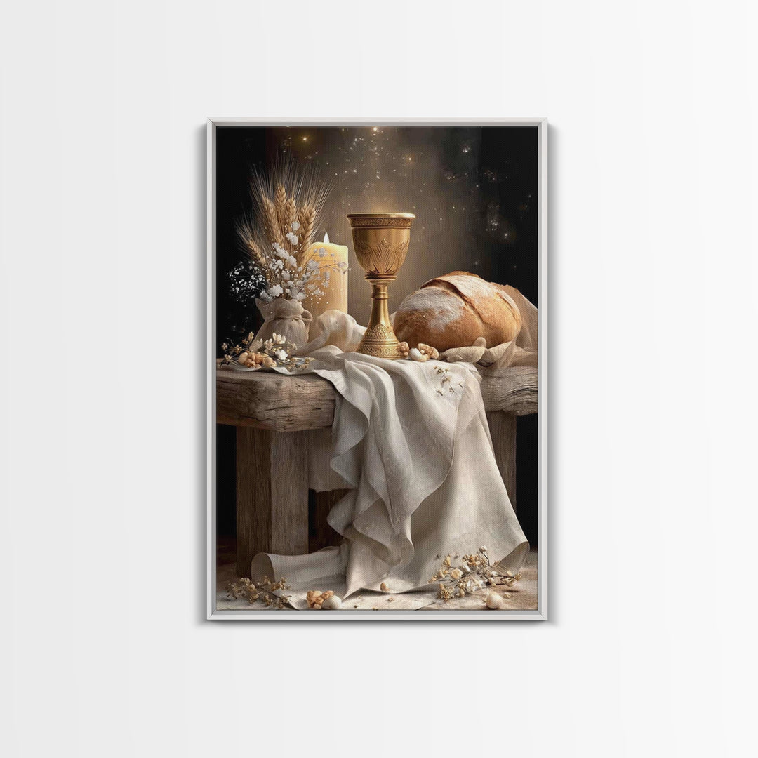 Bread Of Covenant – Framed Canvas Print – Christian Wall Art – Christian Art Canvas – Christian Art Work – Christian Gift Ideas