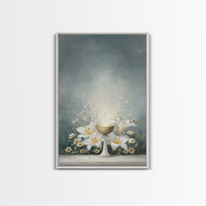 Chalice Of Light – Framed Canvas Print – Christian Wall Art – Christian Art Canvas – Jesus Painting – Christian Christmas Art – Christian D