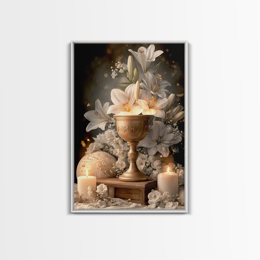 Sanctified Bloom – Framed Canvas Print – Christian Art Canvas – Christmas Wall Art – Jesus Christmas Art – Christian Gift Ideas – Vintage C