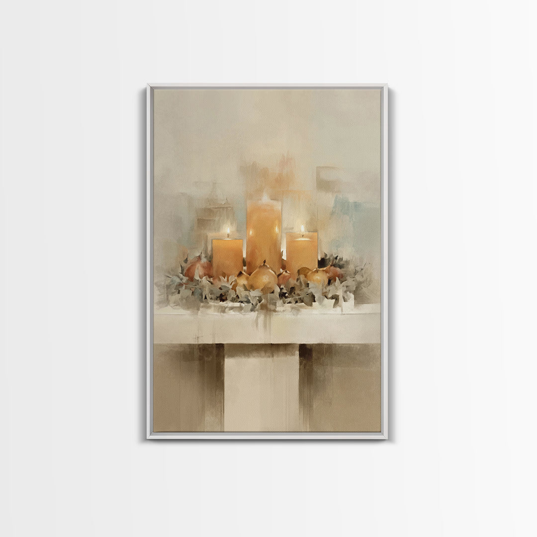 Advent Gathering - Framed Canvas Print - Christian Christmas Art - Christian Art Canvas - Christian Decor - Christmas Art - Christian Wall