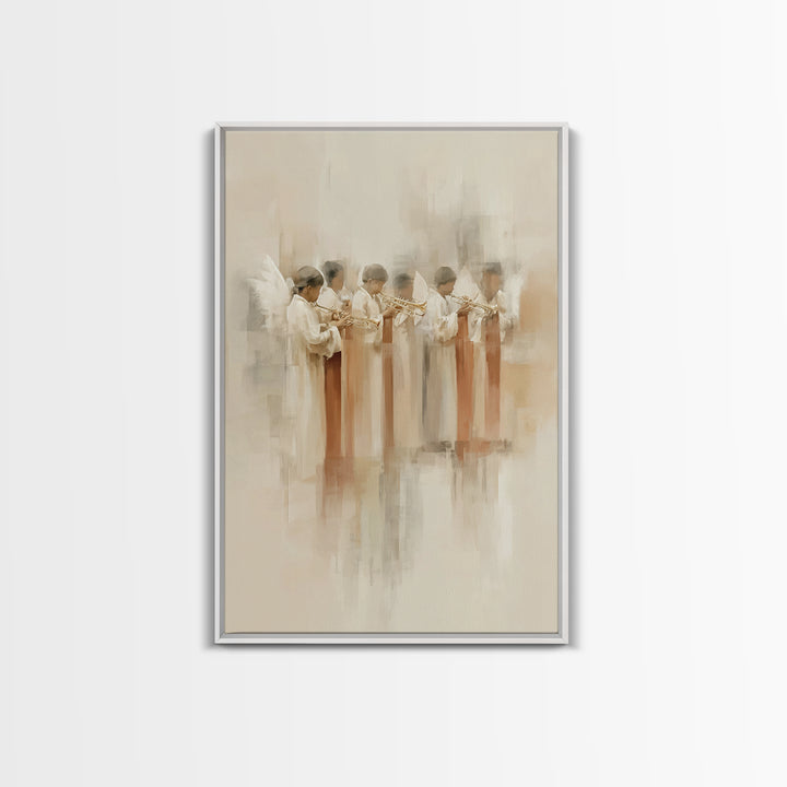 Celestial Heralds – Framed Canvas Print – Christian Art Canvas – Angel Art – Christian Wall Art – Modern Christian Art – Christian Gift Ide