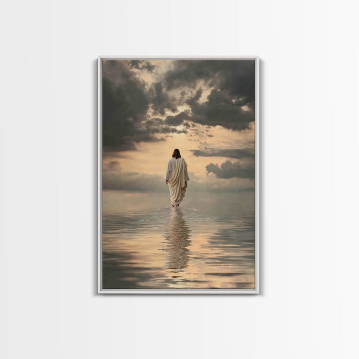 Eternal Walk, Framed Canvas Print, Christian Art Canvas, Christian Wall Art, Jesus Painting, Christian Decor, Christian Gift