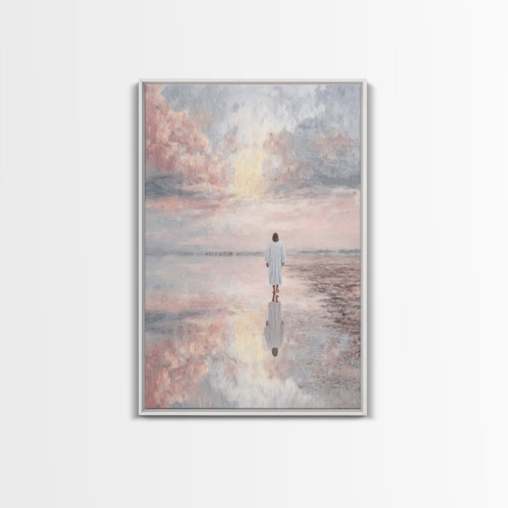 Dawn of Peace, Framed Canvas Print, Jesus Painting, Christian Decor, Christian Gift, Christian Art Canvas, Christian Wall Art