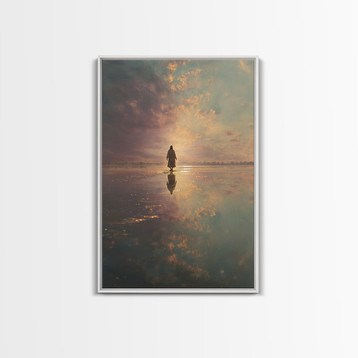 Serenity Walk – Framed Canvas Print – Christian Wall Art – Christian Gift – Christian Decor – Christian Art Canvas – Jesus Painting