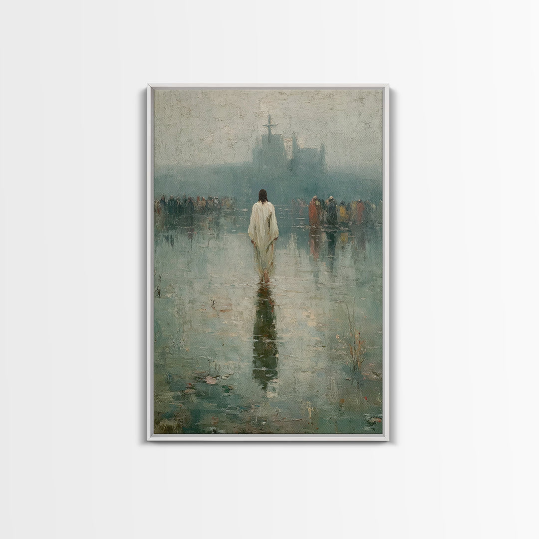 Silent Majesty, Framed Canvas Print, Christian Art Canvas, Christian Wall Art, Christian Gift, Jesus Painting, Christian Decor