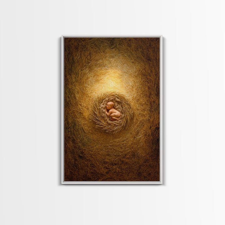Manger Blessing | Framed Canvas Print | Christian Christmas Art | Christian Art Canvas | Christian Wall Art | Christian Decor | Christian G