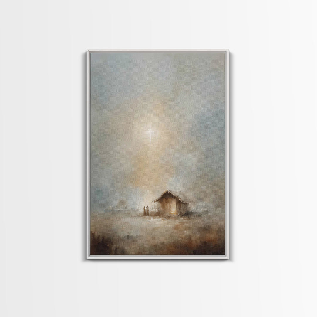 Bethlehem Peace, Framed Canvas Print, Christian Art Print, Christmas Wall Art, Christian Christmas Art, Christian Gift Ideas, Jesus Art Pri