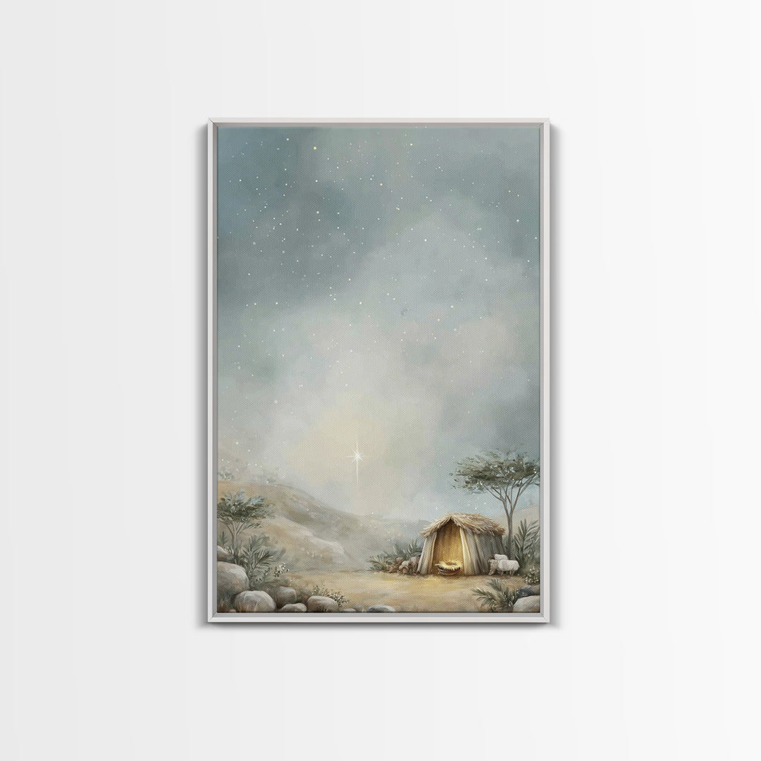 Star of Mercy | Framed Canvas Print | Christian Art Canvas | Christian Wall Art | Christmas Wall Art | Christian Gift Ideas | Jesus Christm
