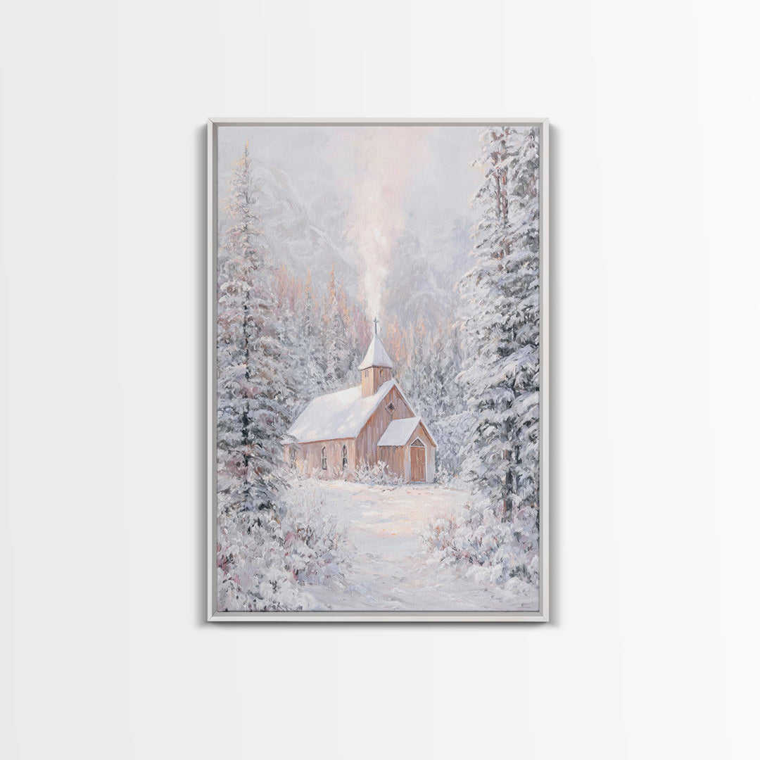 Chapel Of Peace | Framed Canvas Print | Christian Wall Art | Christmas Wall Art | Christian Art Canvas | Christian Gift Ideas